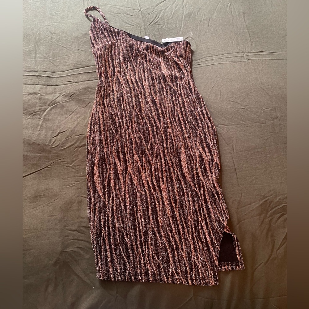New 7day wknd party dress, Small, gold and black with tag